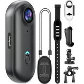 Mini Wıfı Aksiyon Kamerası 1080P Taşınabilir Giyilebilir Vücut Kamerası IPX7 Su Geçirmez - Siyah