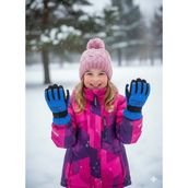 Miniko Kids Kitti 422-017 Kız Çocuk 9-14 Kar Kayak Eldiveni - 10 - 14 Yaş - Mavi