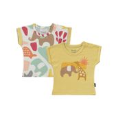 Miniworld Erkek Bebek 2'li Tişört 3-12 Ay Soft Hardal