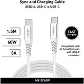 Minix MX-2C60W USB-C to USB-C 150 cm Beyaz Kablo
