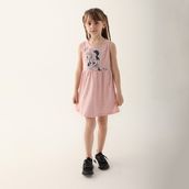 Minnie Mouse D4860-3 Pembe Melanj Kız Çocuk Elbise