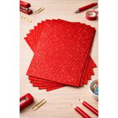 Minopi Kırmızı Renkli Simli Eva Süngeri 50X70 cm 10'lu Paket 1.5 mm