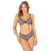 Miorre Push-Up Dolgulu Leopar Desenli Viskon Sütyen Takım