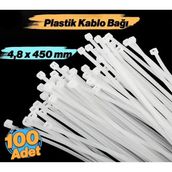Miraç Plastik Cırt Kelepçe 4.8X500 mm Kablo Bağı Beyaz (100 Adet)