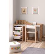 Miracle 3D Çocuk Oyun Aktivite Masası 90x45 Cm 3 Sepetli Çocuk Çalışma Masası Sırt dayamalı Sandalye