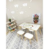 Miracle 3D Çocuk Oyun Etkinlik Çalışma Masası Aktivite Masası - Beyaz