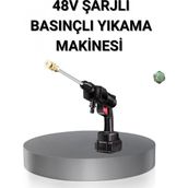 MiraLive Kablosuz Basınçlı Yıkama Makinesi – 48V Güçlü Motor, 2 Pil ve Köpük Hazneli - Renkli - standart