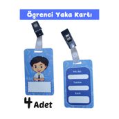 miranino Erkek Öğrenci Tanıma Yaka Kartı 4 Adet