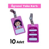 miranino Kız Öğrenci Yaka Kartı 10 Adet