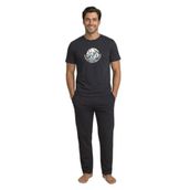 Mirano 8106 Penye Erkek Yazlık Kısa Kollu Cepli Pijama Takımı, Lacivert, XL