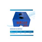 Mircan Model 2 Contalı Kapak Vana Hediyeli 100 L Mavi Karavan Su Deposu