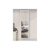 Mirrorss Beyaz Ahşap Çerçeveli Dikdörtgen Duvar Aynası - 121x37 cm