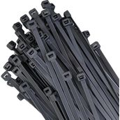 Misda Store Adet Elektrik Kablosu Kablo Bağı Klips Plastik Kelepçe Cırt Cırt Kelepçe 25 Cm-3.6 mm (100, Siyah)