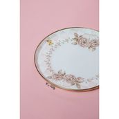Miss Betty Rosadora Emaye 2'li Pasta Tabağı Dekoratif Vintage Servis Tabağı