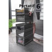 Mithra Life 6 Lı Kayar Raf Organizer – Gri Dolap İçi Kıyafet, Aksesuar Düzenleyici Mıt1264