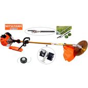 Mitsuyama Japon Yan Tırpan + Paletli Çapa + Çit Kesme Makinesi 4.2kw 5.7hp