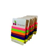 Miyamore Takı Twincherry Büyük 24 Adet Lastik Saç Tokası - Neon Neon
