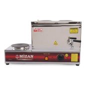 Mizan 20 LT Beyaz Çay Semaveri Çay Kazanı Elektrikli 2 Hazneli Tek Ocaklı