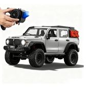 MN Model MN300 1/12 Tank SUV 4WD RC Crawler Offroad Uzaktan Kumandalı Araba Arazi Aracı Model Car Truck RTR Gümüş MN-300 +Dahili Işık Seti