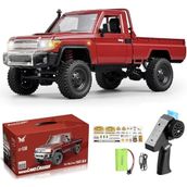 MN Model MN82 1/12 Toyota Land Cruiser LC79 4WD RC Model Crawler Offroad Uzaktan Kumandalı Araba Truck RTR Lisanslı Kırmızı+Dahili Işık Seti MN-82