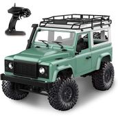 MN Model MN90 1/12 Land Rover Defender D90 4WD RC Model Crawler Offroad Uzaktan Kumandalı Araba Arazi Aracı Truck RTR Yeşil MN-90 +Dahili Işık Seti