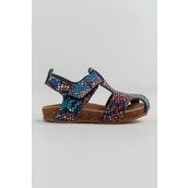 mnpc Unisex Çocuk Graffiti Deri Ortopedik Destekli Çocuk Sandalet