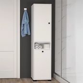 Mobilique Atlas 1 Beyaz Çamaşır Sepetli Banyo Dolabı