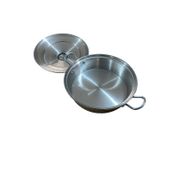 Mobilreyon Alüminyum Kızartma,pilav,karnıyarık,kamp Tavası -kapaklı Tava-32 Cm 5-6 Kişilik Gümüş