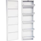 Mobilyapratik 5 li Metal Ayakkabılık - Beyaz