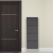 Mobilyapratik Antrasit Metal Ayakkabılık Mac4 - 4 Kapaklı - 50x15x136 H Antrasit-Gri