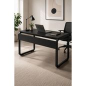 Mobitopya Metal Ayaklı Çalışma Masası Antrasit- Bilgisayar Masası- Modern Ofis Masası 140x50x72 cm
