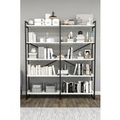 Mobitopya Nilamu Beyaz 150 cm Organizer Ofis Ev 150*170*34 5 Raflı Kitaplık