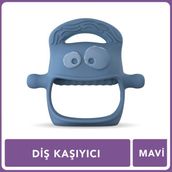 Mochi 2 in 1 Mavi Diş Kaşıyıcı