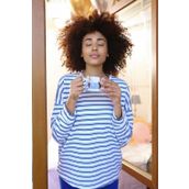 Moda Çizgi 4185 Mavi Uzun Kol 3 İplik Penye Kadın Pijama Takımı