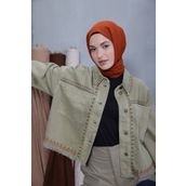 Moda Kaşmir Cosy Cotton Serisi Kiremit Şal
