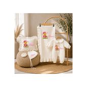 Moda Lime Premium 5 Parça Müslin Bebek Seti - İsme Özel Kız Bebek Hediyesi