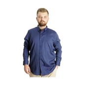 Mode XL 20366 Lacivert Uzun Kol Cepli Oxford Erkek Gömlek