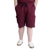 Mode XL 23500 Waffle Bordo Kargo Cep Erkek Şort