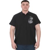 Mode XL U25302 Sail Boat Siyah Polo Erkek T-shirt