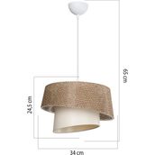 Modelight Lima Artı Desenli Kahve/krem Sarkıt Salon-Oturma Odası-Çocuk Odası-Yemek-Yatak Odası--Antre-Mutfak - Kahverengi
