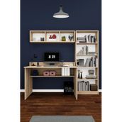 Modern Çalışma Masası Seti %100 Mdf Bilgisayar Ders Ofis Masası Kitaplık Çmt001 Sonoma