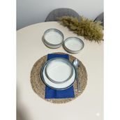 Moderna 4 Parça 15 cm Tarçın Mavi Desenli Kase