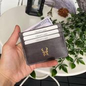 Modica Ducal Hakiki Deri Ultra İnce Minimalist Kredi Kartı Kılıfı Slim Kart Koruyucu Ön Unisex Kartlık