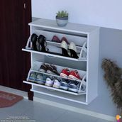 Modilayn Umay Asma Kapı Önü 72X78x25,5 Cm’lik 2 Düşer Kapak 4 Göz Bölmeli Ayakkabılık