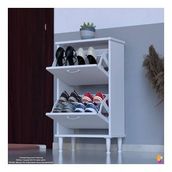 Modilayn Umay Ayaklı Kapı Önü 52 X 90 X 26 Cm’ Lik 2 Düşer Kapak 4 Göz Bölmeli Ayakkabılık