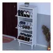 Modilayn Varbi Kapı Önü 52 X 127 X 25, 5 Cm’ Lik 3 Düşer Kapak 6 Göz Bölmeli Ayakkabılık