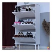 Modilayn Varbi Kapı Önü 72X127 X 26 Cm’ Lik 3 Düşer Kapak 6 Göz Raf Bölmeli Ayakkabılık