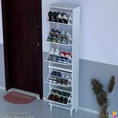 Modilayn Varbi Umay' 2 Li Kapı Önü 52X205x26 Cm’ Lik 5 Düşer Kapak 10 Göz Bölme Ayakkabılık