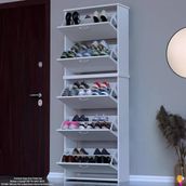 Modilayn Verve Antre 72 X194x 26 Cm’ Lik 5 Düşer Kapak 10 Göz Bölmeli Ayakkabılık
