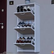 Modilayn West Asma Kapı Önü 52X116x 26 Cm’lik 3 Düşer Kapak 6 Göz Bölmeli Ayakkabılık